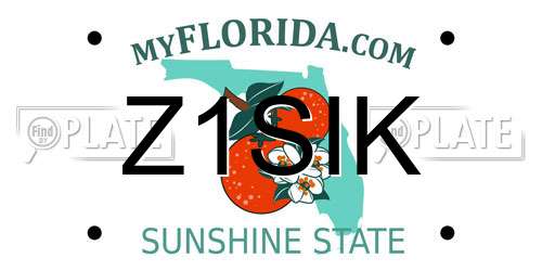 Z1SIK Florida License Plate