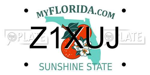 Z1XUJ Florida License Plate