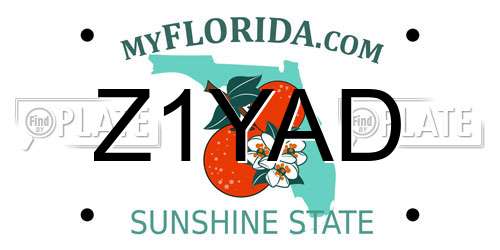 Z1YAD Florida License Plate