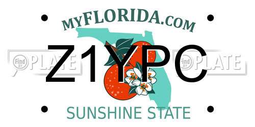 Z1YPC Florida License Plate