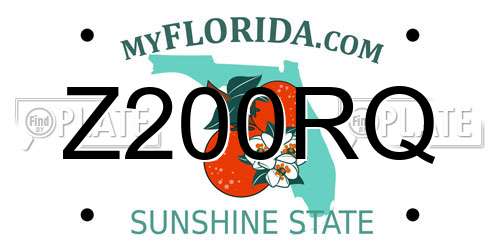 Z200RQ Florida License Plate