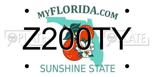 Z200TY Florida License Plate