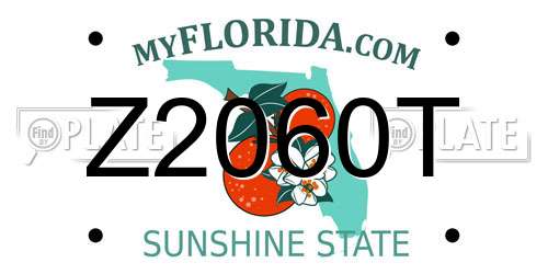 Z2060T Florida License Plate