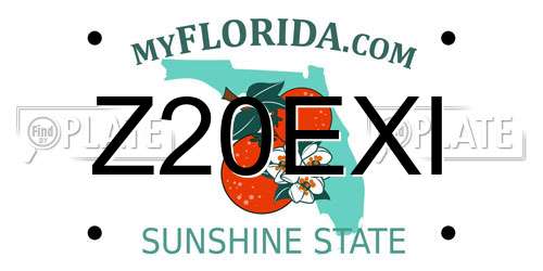 Z20EXI Florida License Plate