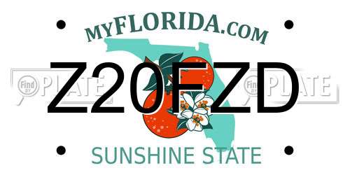 Z20FZD Florida License Plate