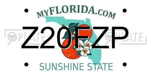 Z20FZP Florida License Plate