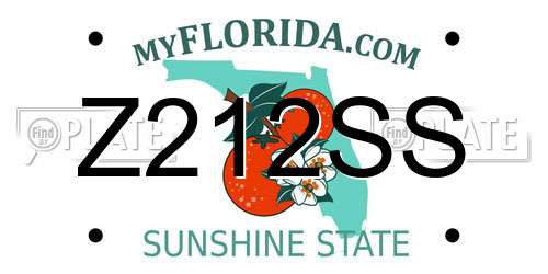 Z212SS Florida License Plate