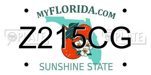 Z215CG Florida License Plate