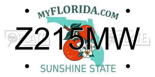 Z215MW Florida License Plate