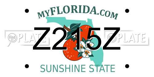 Z215Z Florida License Plate