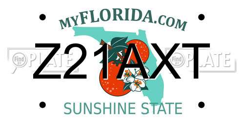 Z21AXT Florida License Plate
