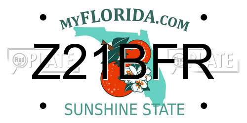 Z21BFR Florida License Plate