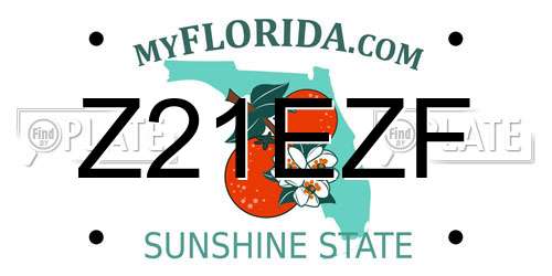 Z21EZF Florida License Plate