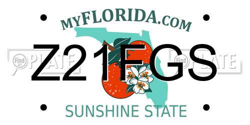 Z21FGS Florida License Plate