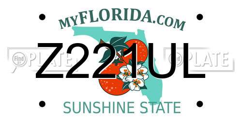 Z221UL Florida License Plate
