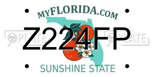 Z224FP Florida License Plate