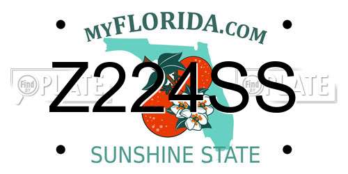 Z224SS Florida License Plate