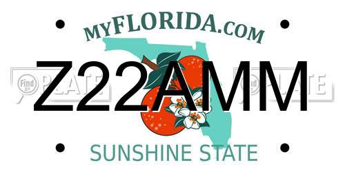Z22AMM Florida License Plate