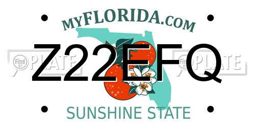 Z22EFQ Florida License Plate