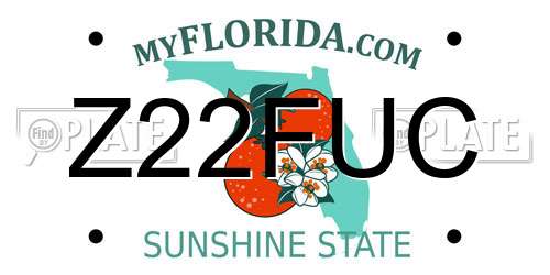 Z22FUC Florida License Plate