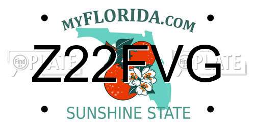 Z22FVG Florida License Plate