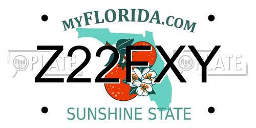 Z22FXY Florida License Plate