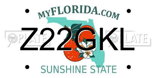 Z22GKL Florida License Plate