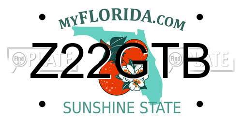 Z22GTB Florida License Plate
