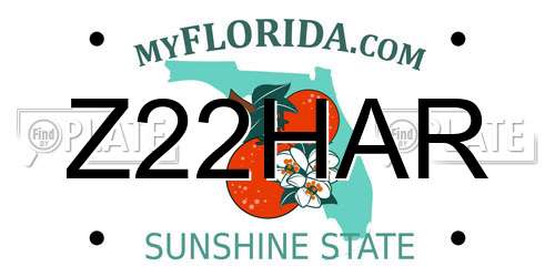 Z22HAR Florida License Plate