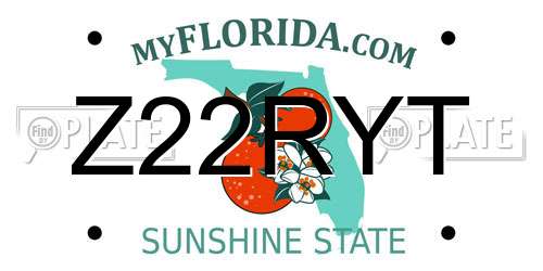 Z22RYT Florida License Plate