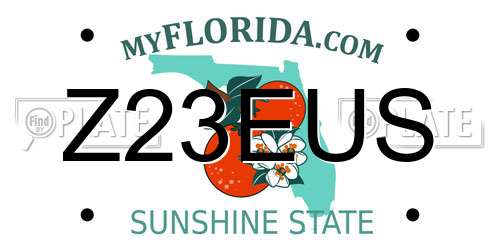 Z23EUS Florida License Plate