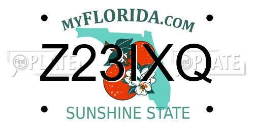 Z23IXQ Florida License Plate