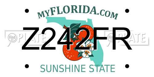 Z242FR Florida License Plate