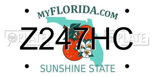 Z247HC Florida License Plate