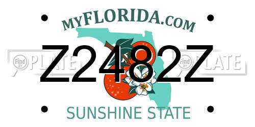 Z2482Z Florida License Plate