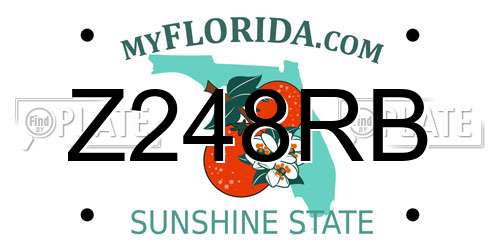 Z248RB Florida License Plate