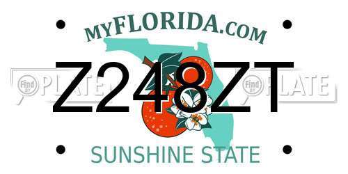 Z248ZT Florida License Plate