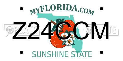Z24CCM Florida License Plate