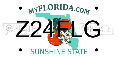 Z24FLG Florida License Plate