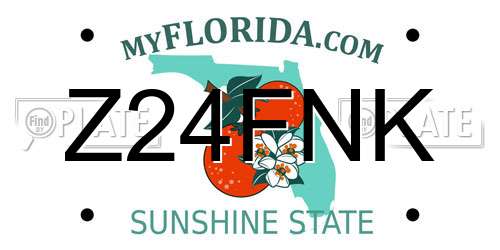 Z24FNK Florida License Plate