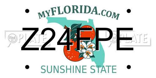 Z24FPE Florida License Plate