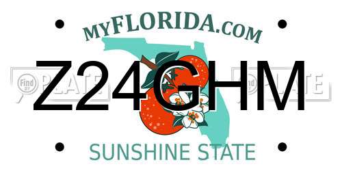 Z24GHM Florida License Plate
