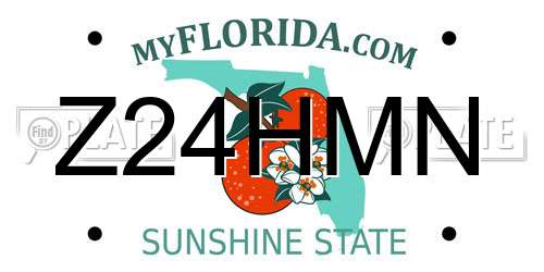 Z24HMN Florida License Plate
