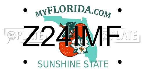 Z24IMF Florida License Plate
