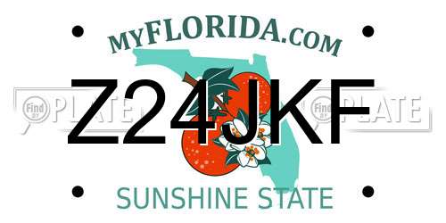 Z24JKF Florida License Plate