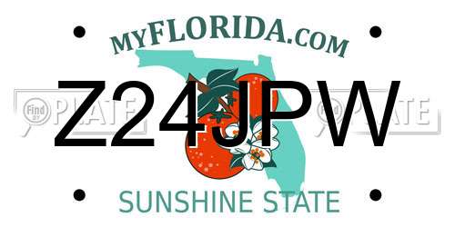 Z24JPW Florida License Plate