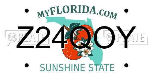 Z24QOY Florida License Plate