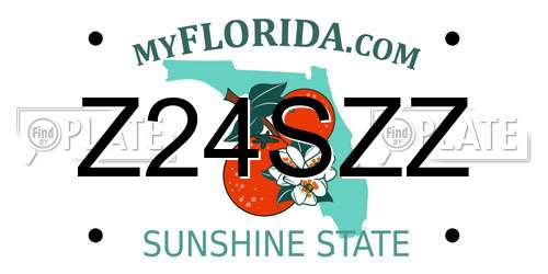 Z24SZZ Florida License Plate