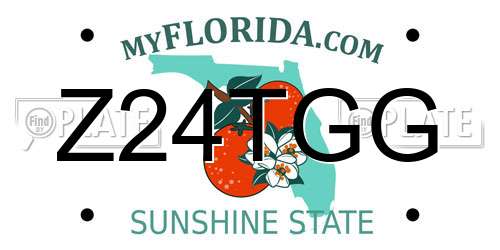 Z24TGG Florida License Plate
