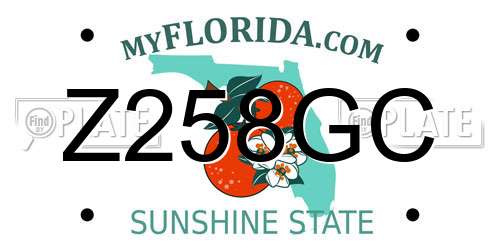 Z258GC Florida License Plate